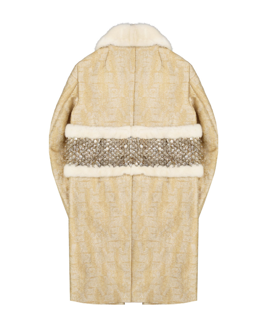 Dsquared2 Crystal Embellished Coat Women In Nude