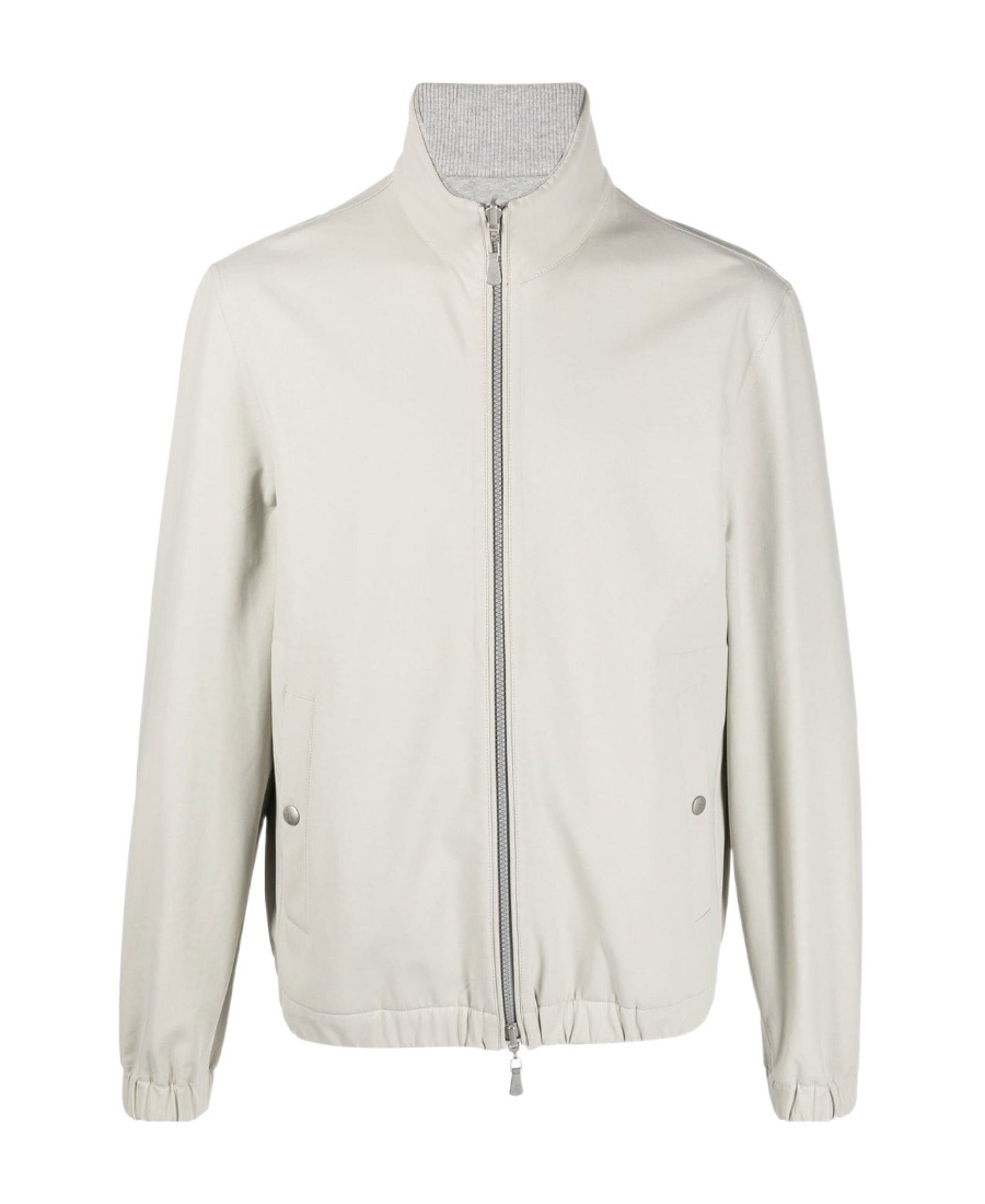 Eleventy Long-sleeved Casual Jacket In White