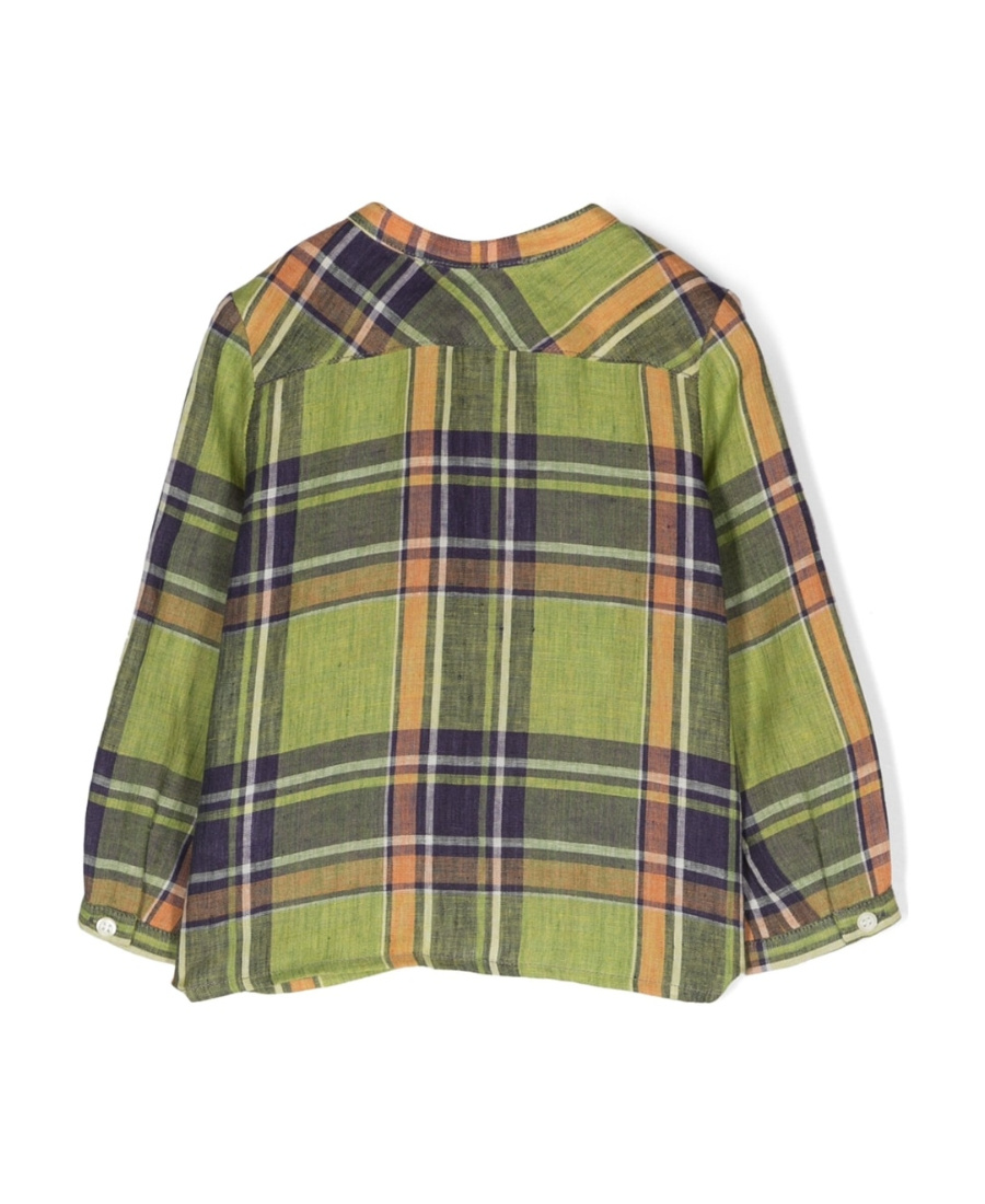 Bonpoint Plaid Waist Shirt In Green