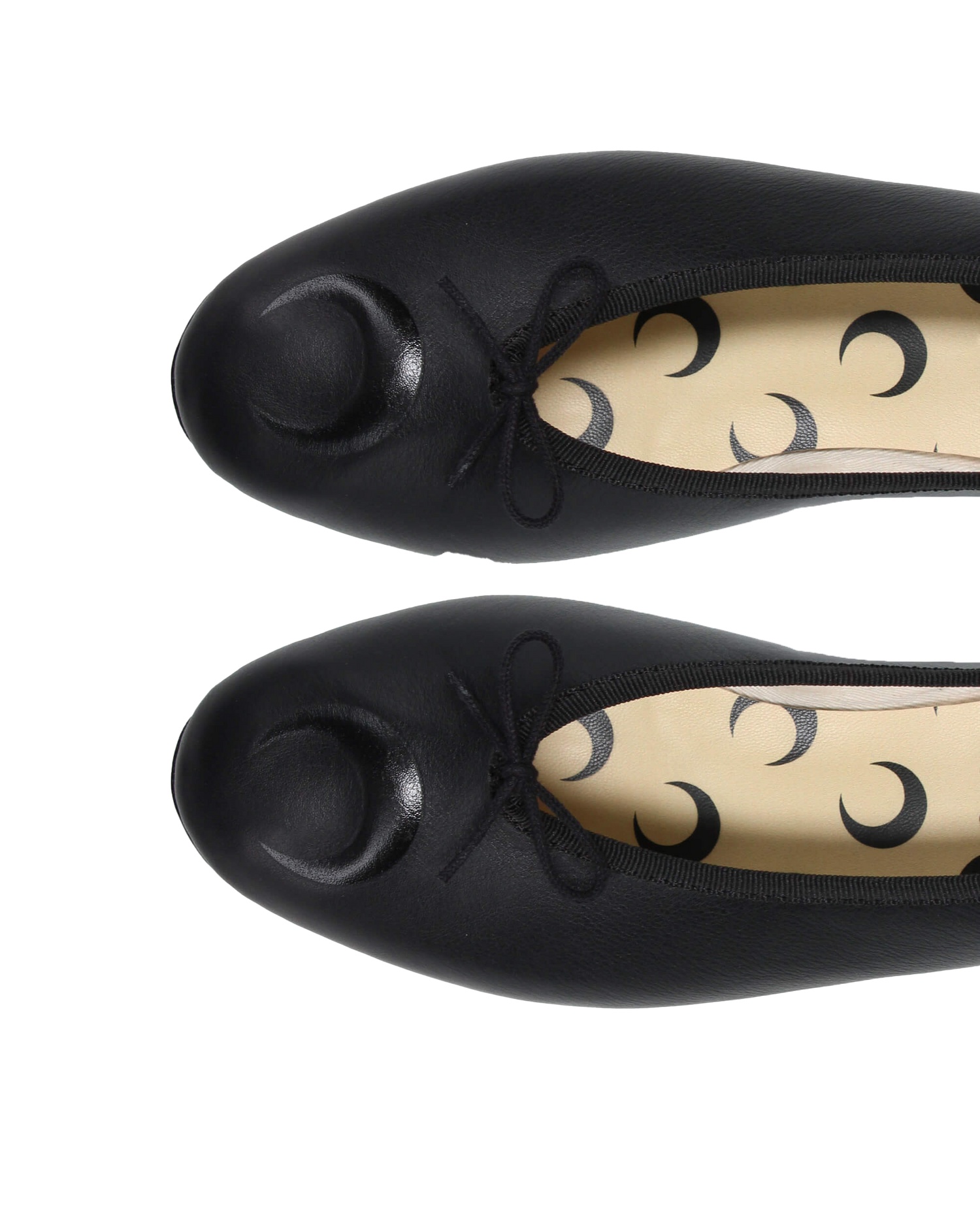 Marine Serre Black Repetto Edition Lilouh Soft Nappa Ballerina Flats In Black