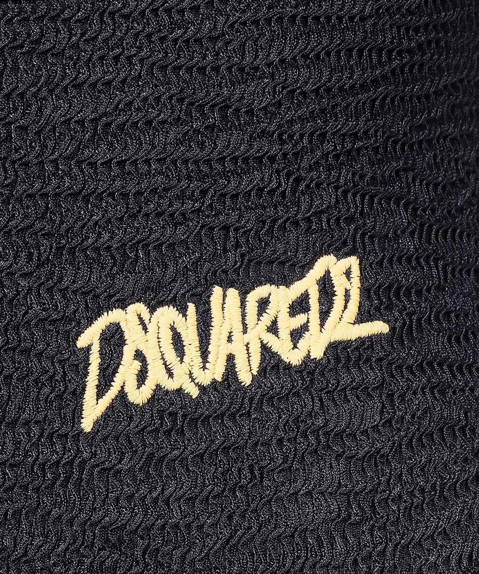 Dsquared2 Textured Logo-embroidered Swimsuit In Black