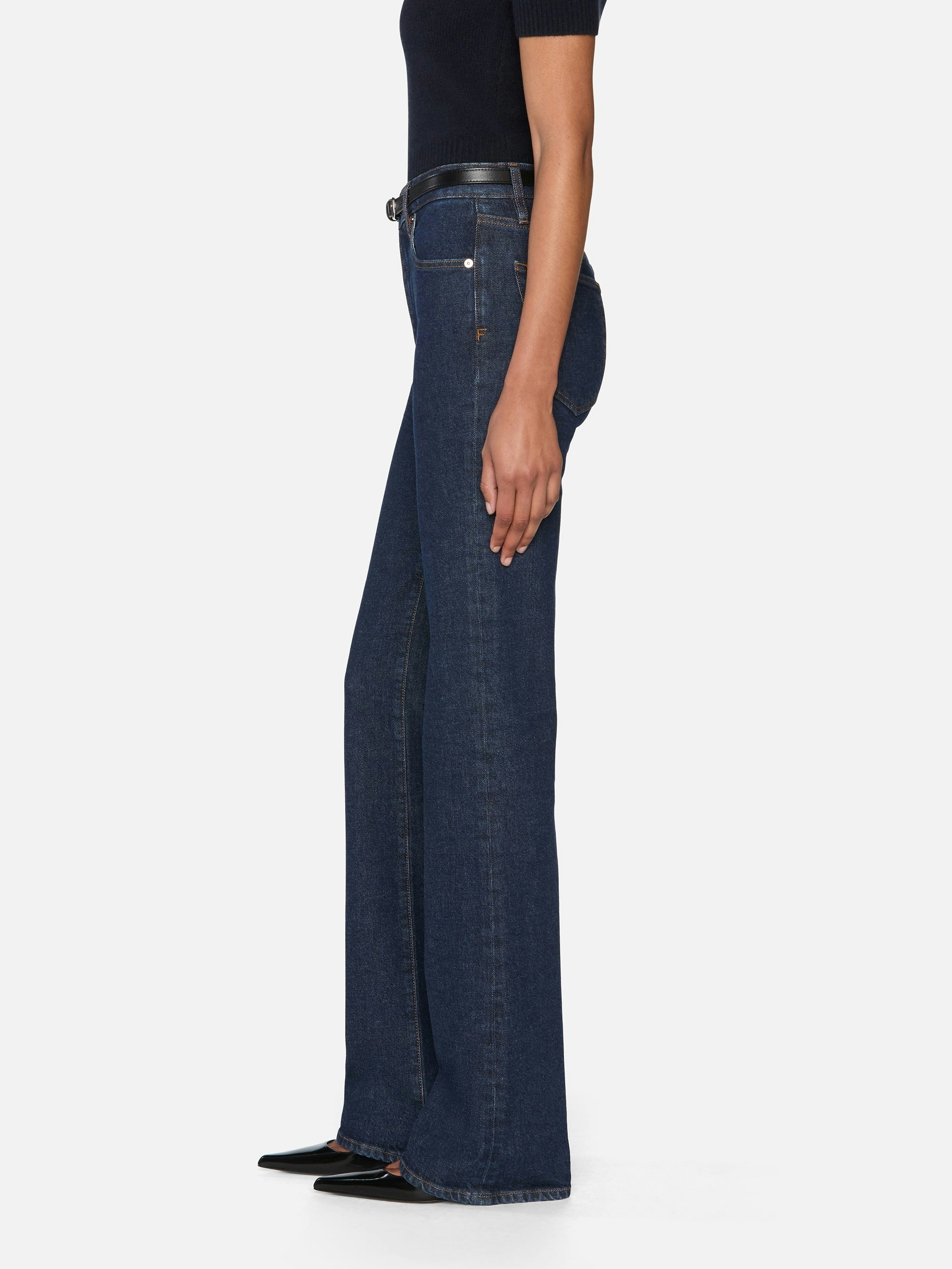 Frame High Waist Jeans In Black