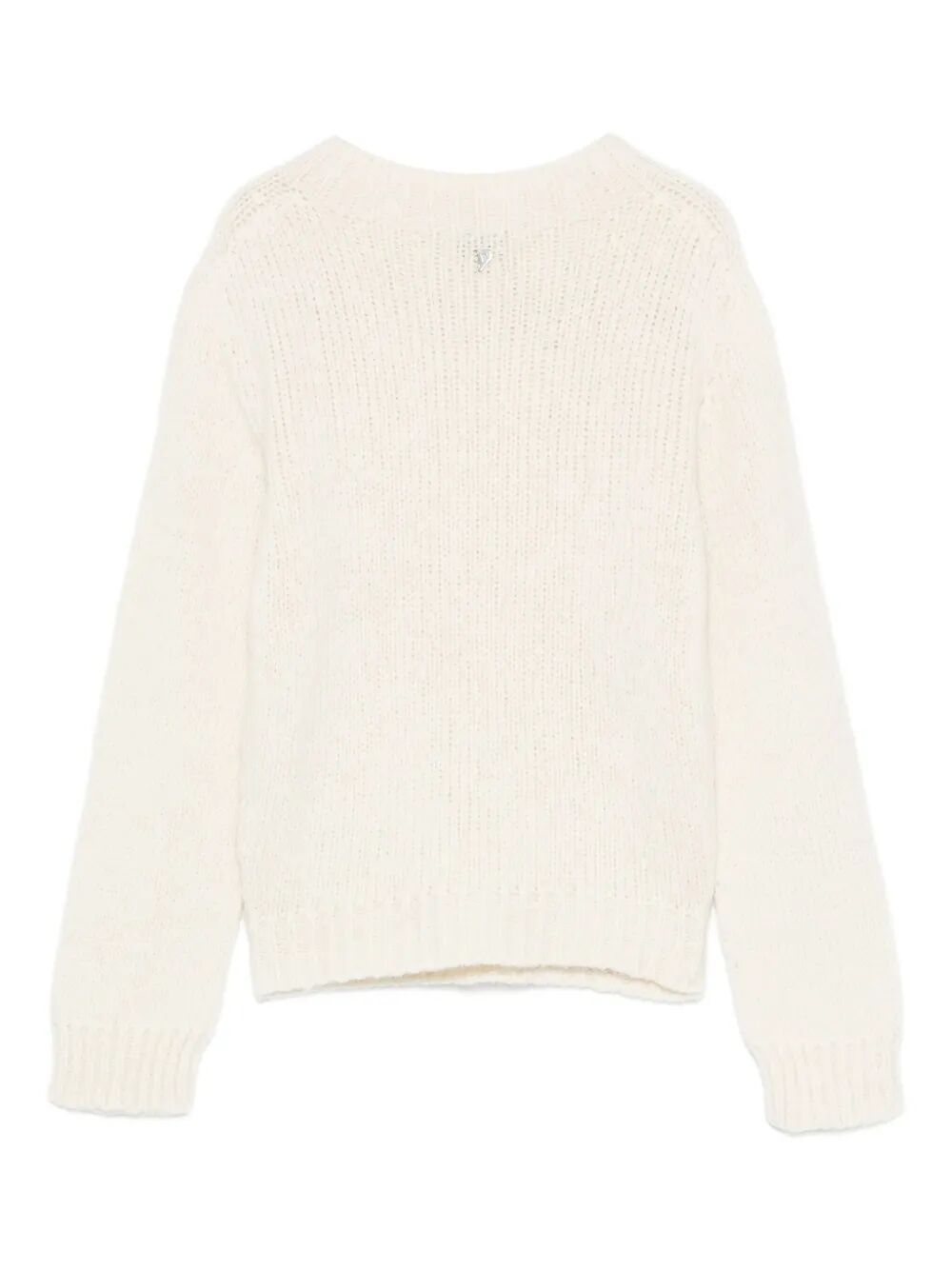 Dondup Textured Knit Turtle-neck Sweater In White