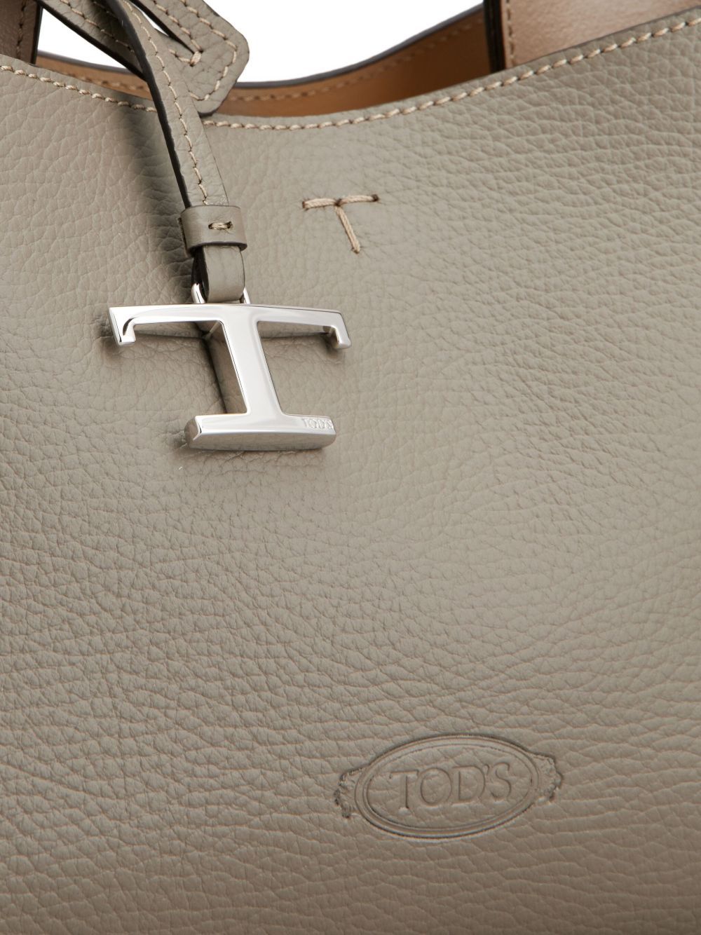 Tod's Single Handle Shoulder Bag In Gray
