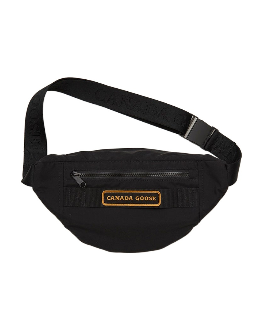 Canada Goose Black Logo Patch Belt Bag In Black