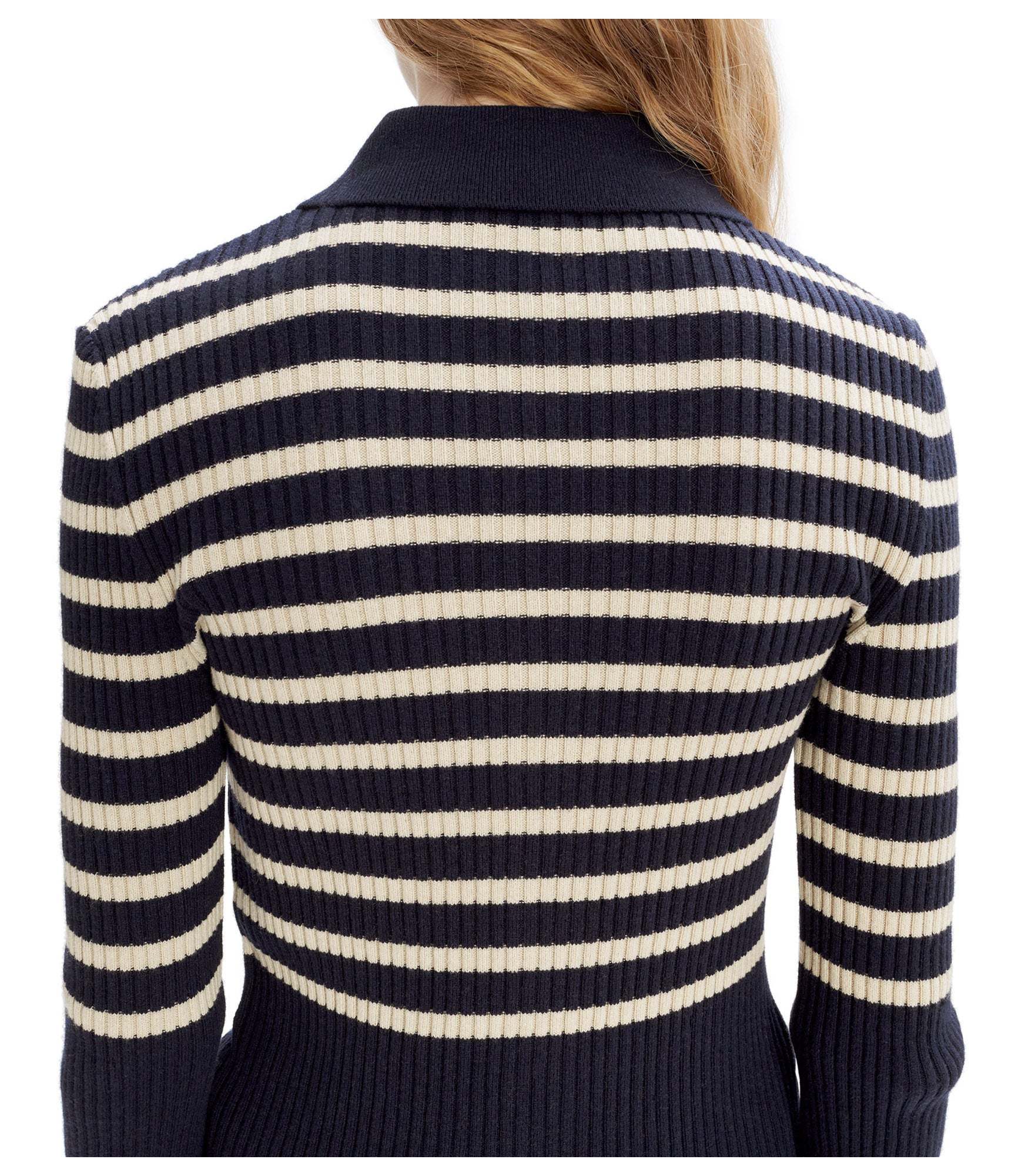 Apc Button-up Striped Cardigan In Black