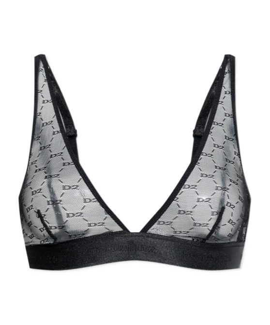 Dsquared2 Logo Bra In Gray