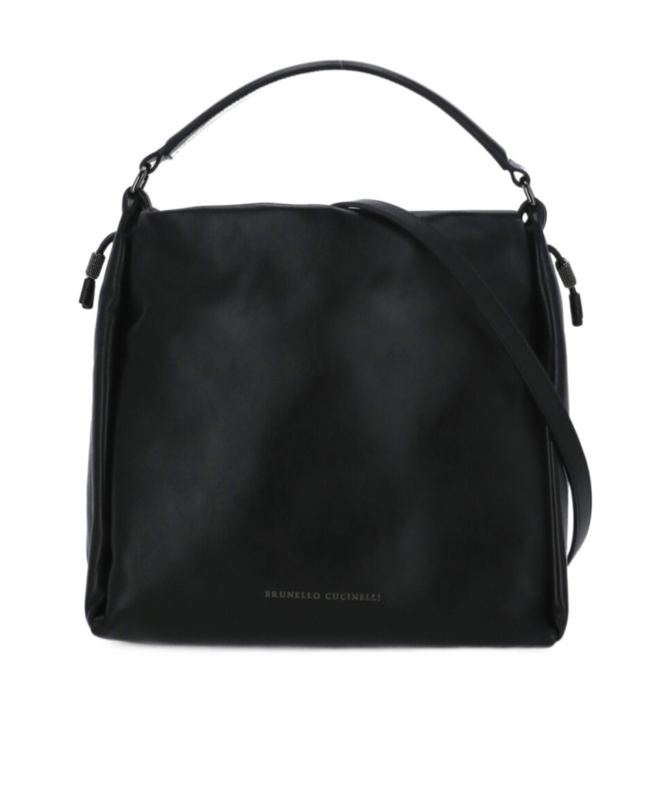 Brunello Cucinelli Drawstring Tote Bag In Black