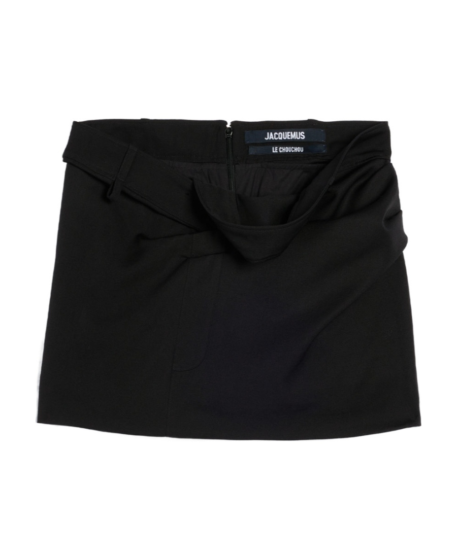 Shop Jacquemus La Mini Jupe Bahia Miniskirt In Black