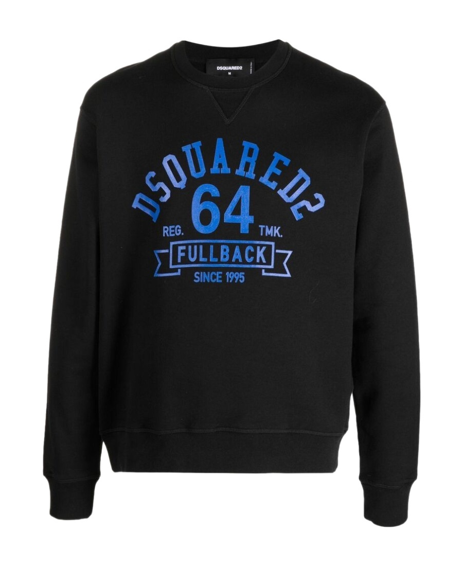 Dsquared2 Logo Printed Crewneck Sweatshirt In Black