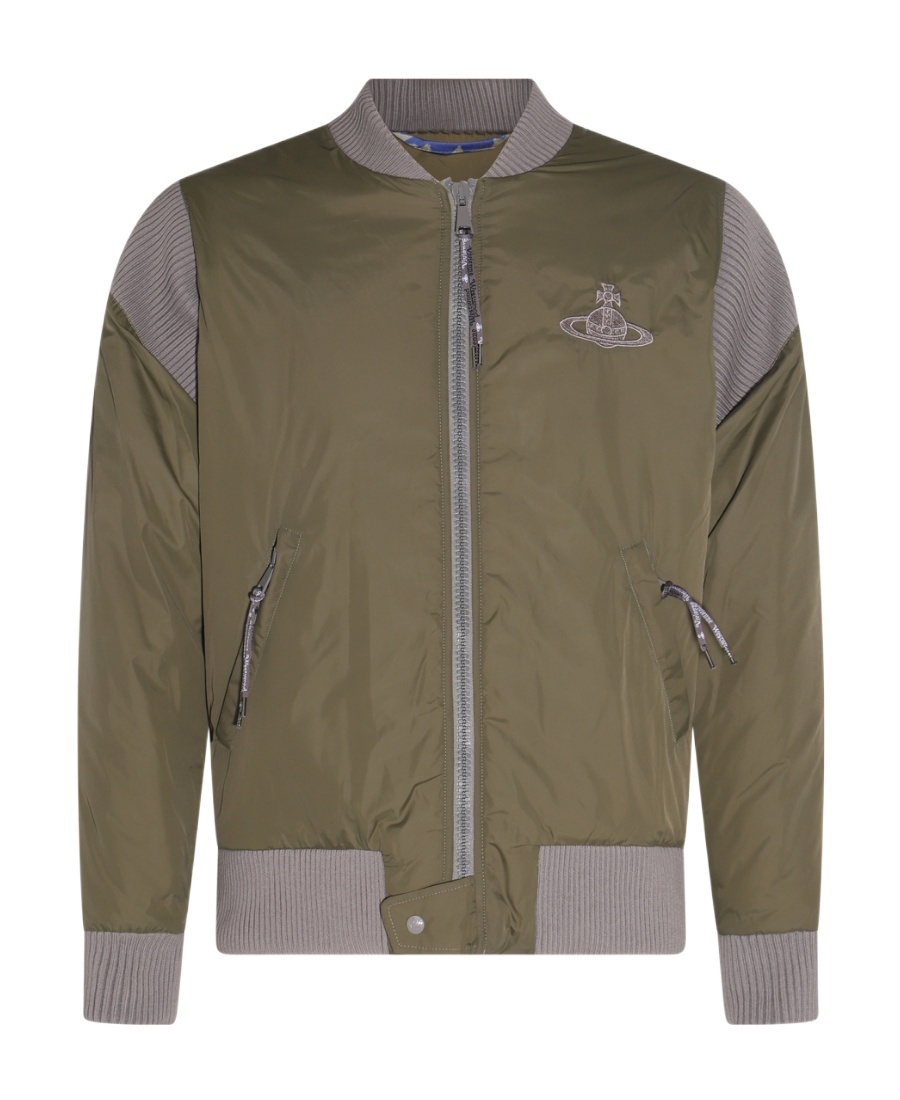 Vivienne Westwood Stripped Cyclist Recycled-nylon Bomber Jacket In 