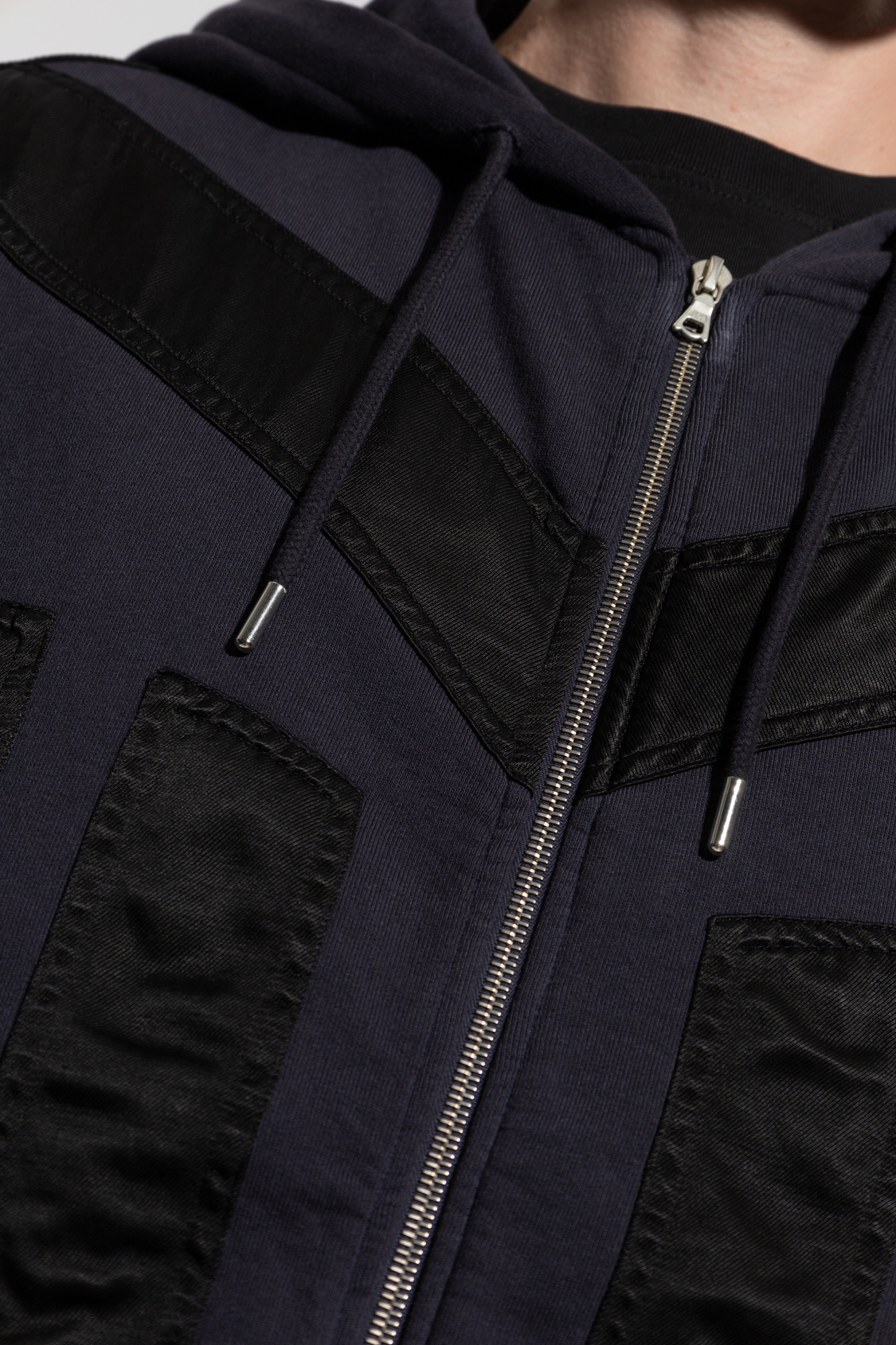 Dries Van Noten Long-sleeved Hooded Hoodie In Black