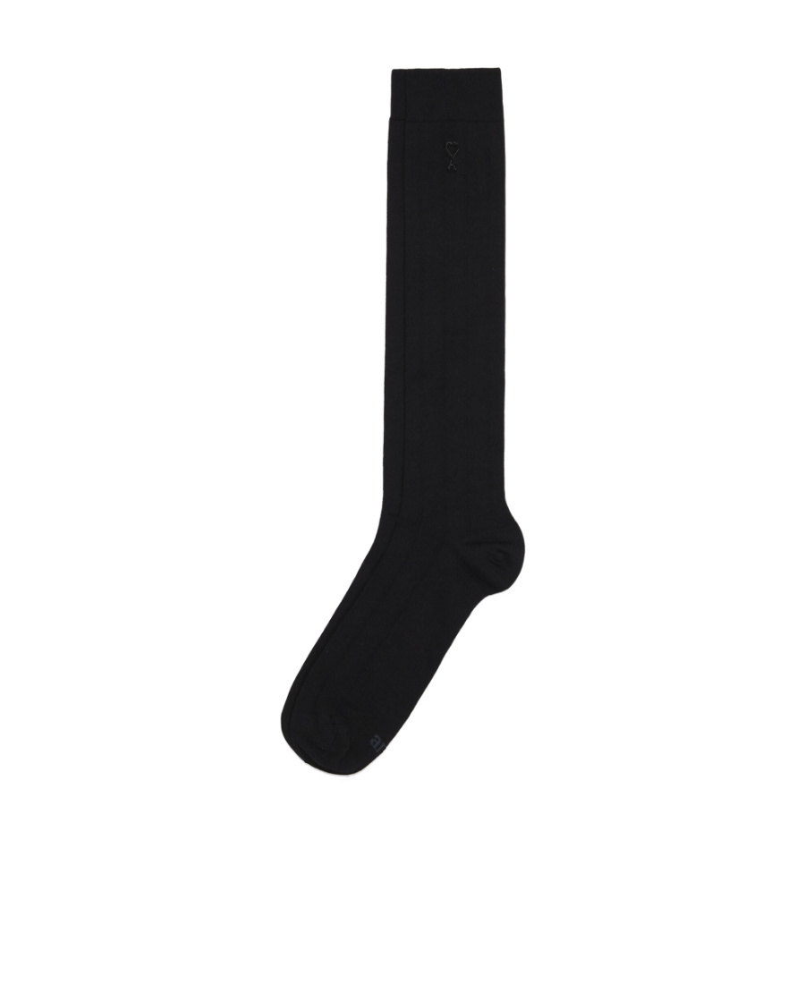 Ami Alexandre Mattiussi Logo Blended Socks In Black