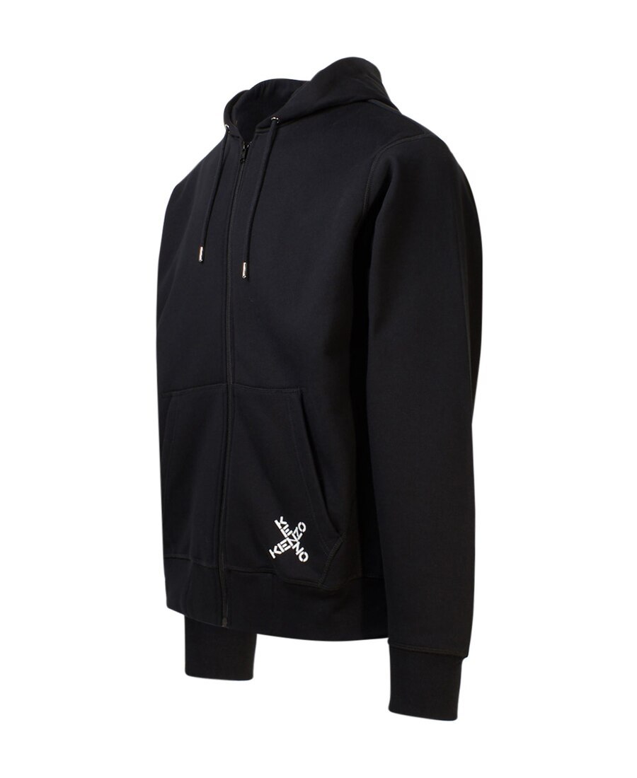 Kenzo Sport 'little X' Zipped Hoodie In Black
