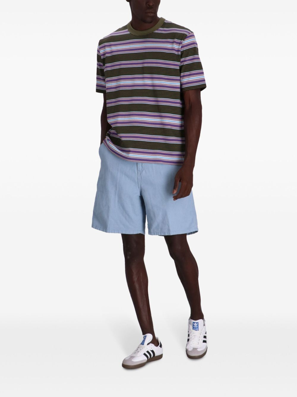 Shop Ps By Paul Smith Striped Organic-cotton T-shirt In Multicolor