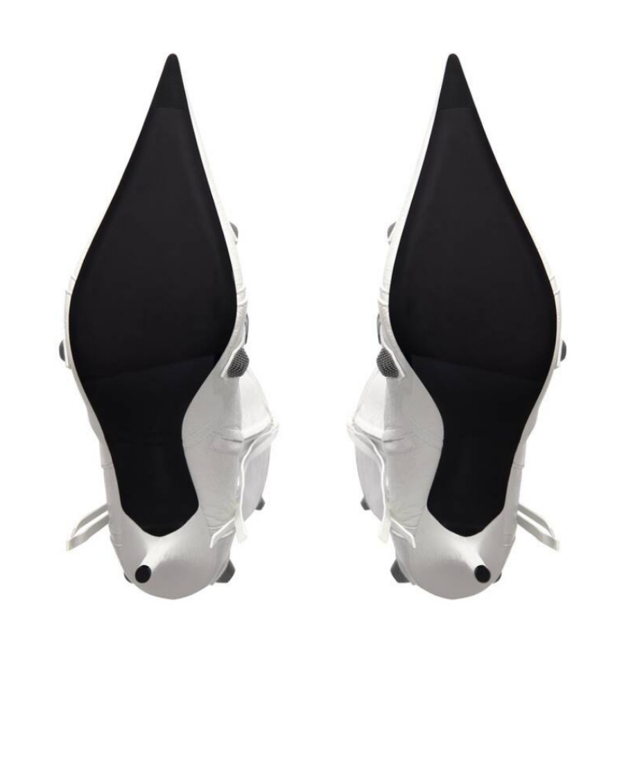 Balenciaga Cagole Knee High Boot In White