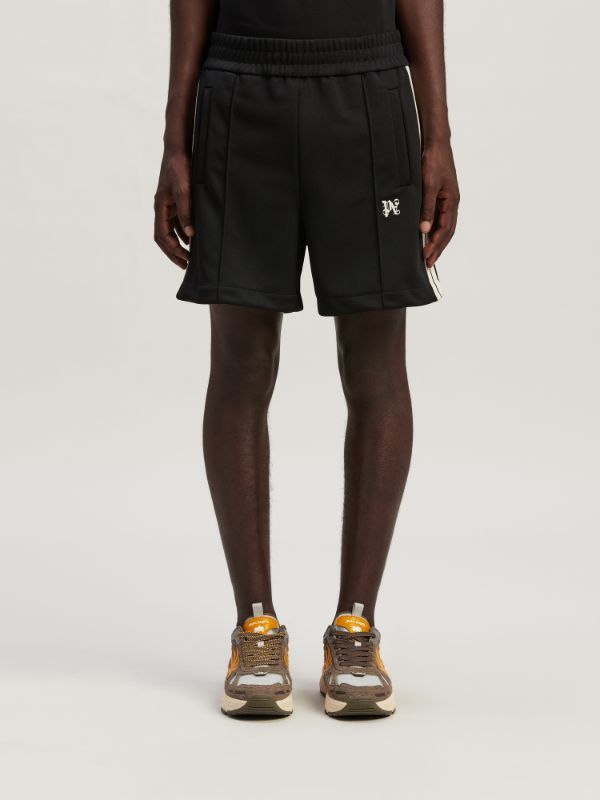 Palm Angels Monogram Track Shorts In Black