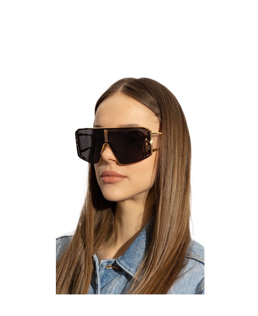 Balmain Eyewear Oversized-frame Sunglasses In Gray
