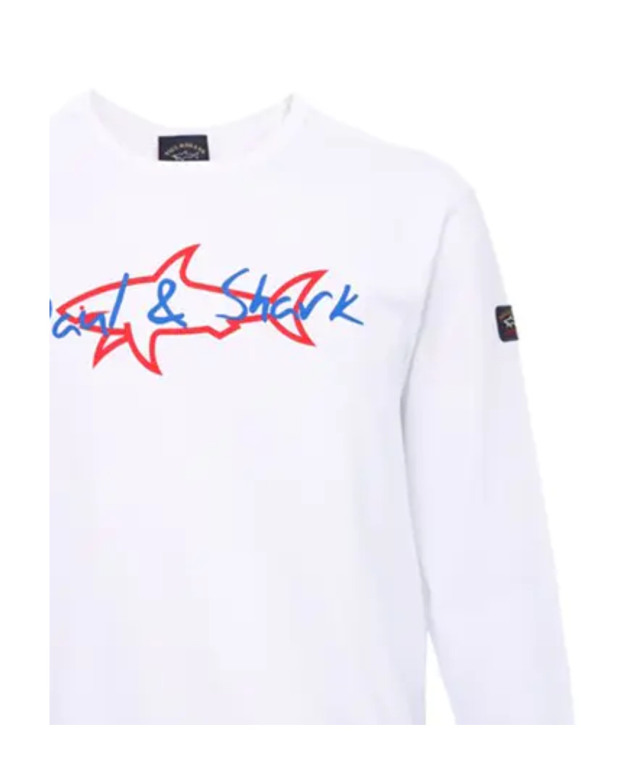 Paul & Shark Logo Sweater In White