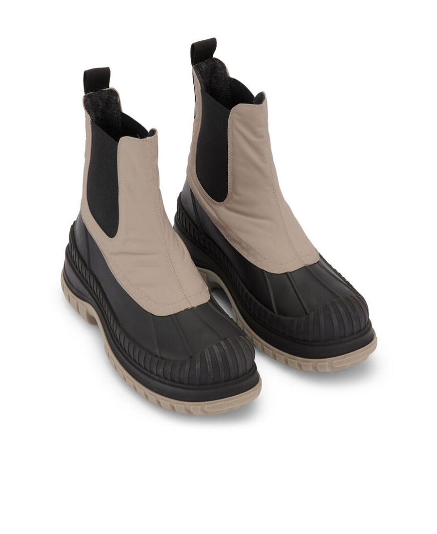 Ganni Outdoor Round Head Short Boots In Black