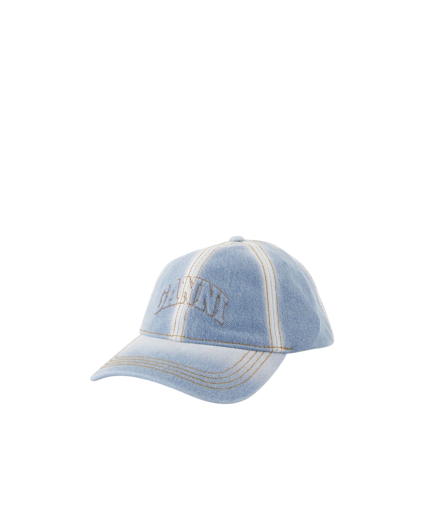 Ganni Cap In Light Blue Denim
