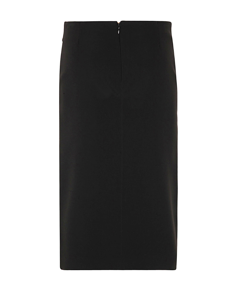 Blumarine Fitted Knit Skirt In Black