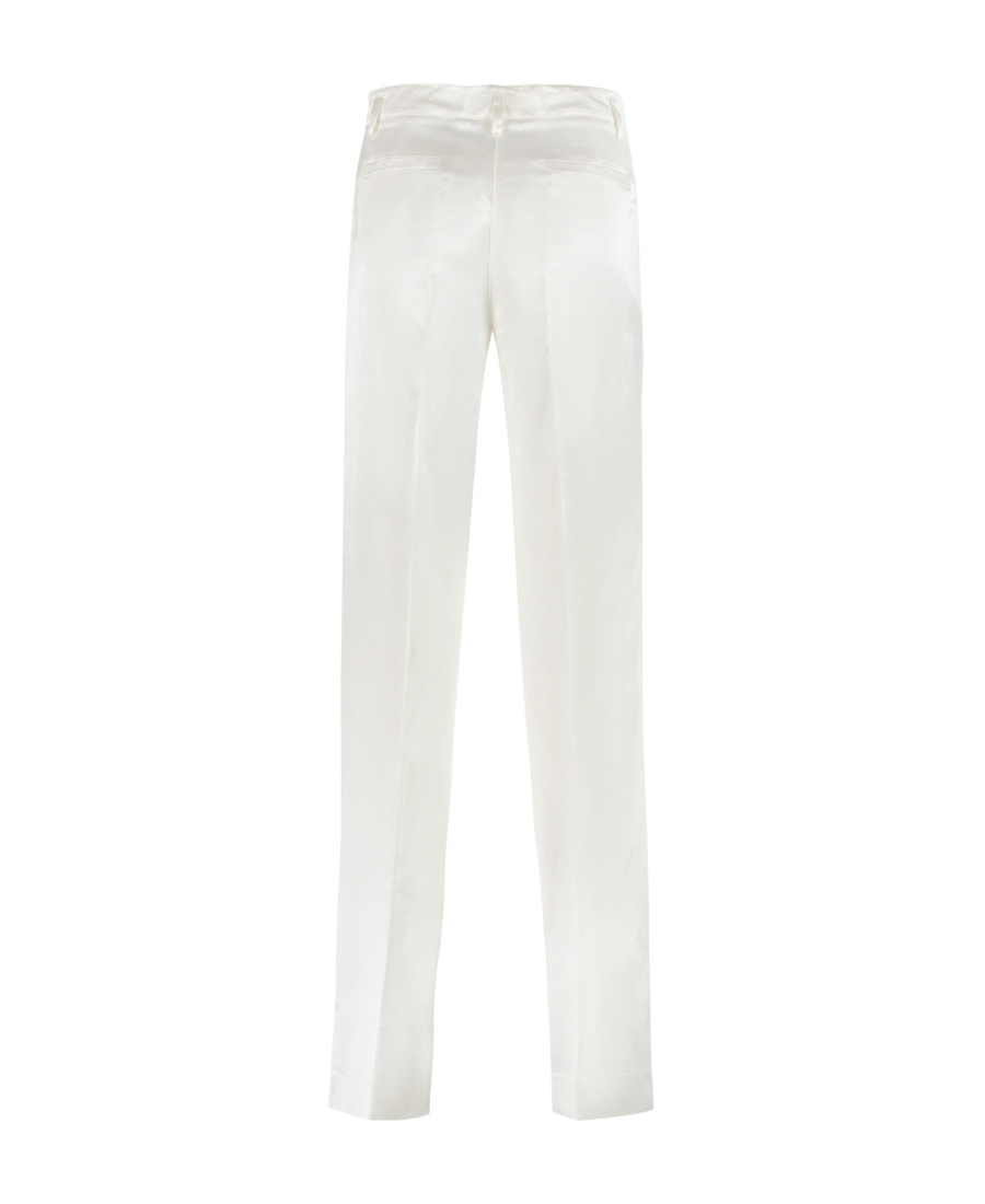 P.a.r.o.s.h . Viscose And Silk Trousers In White