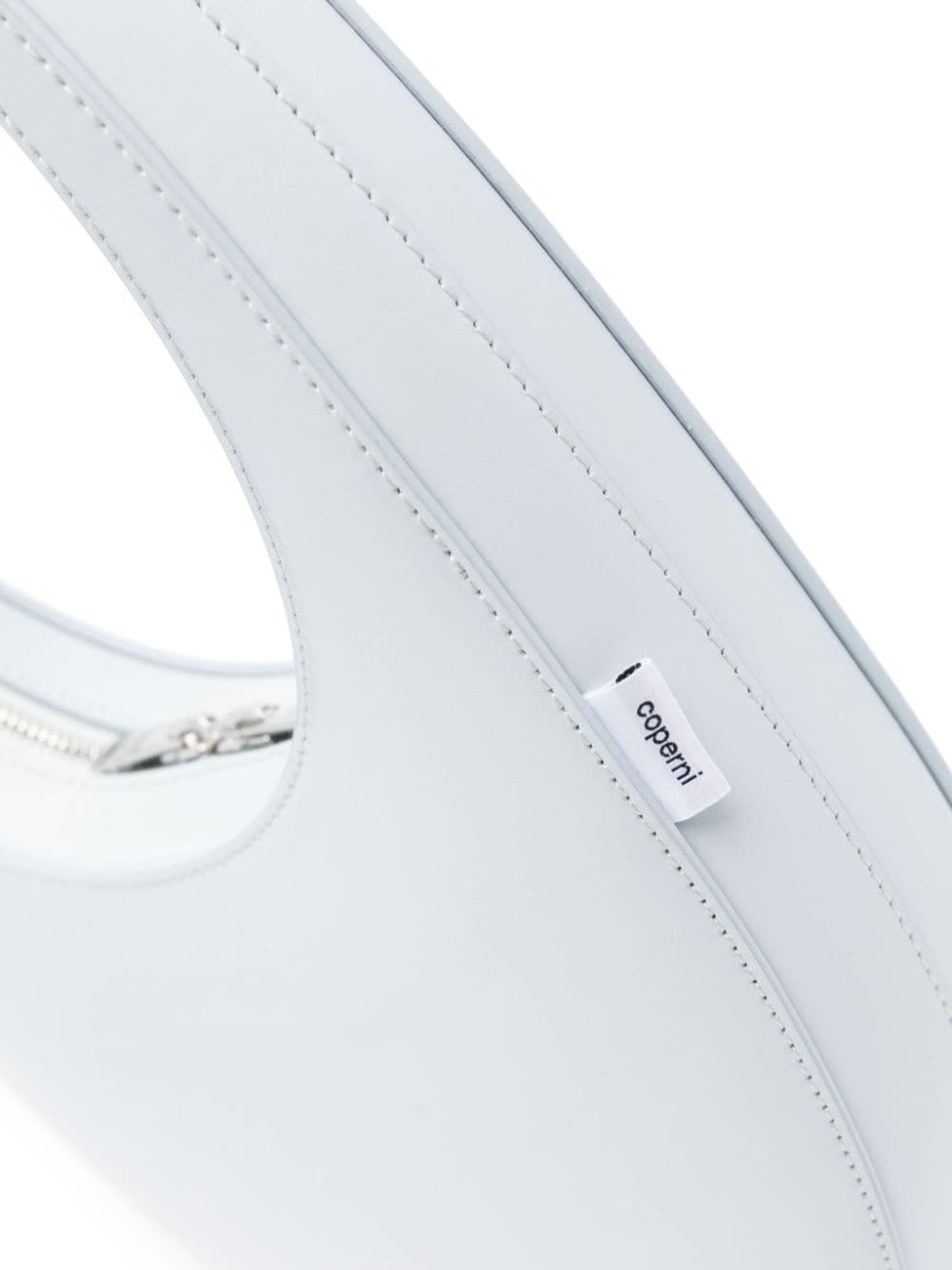 Coperni Mini Swipe Patent Top Handle Bag In White