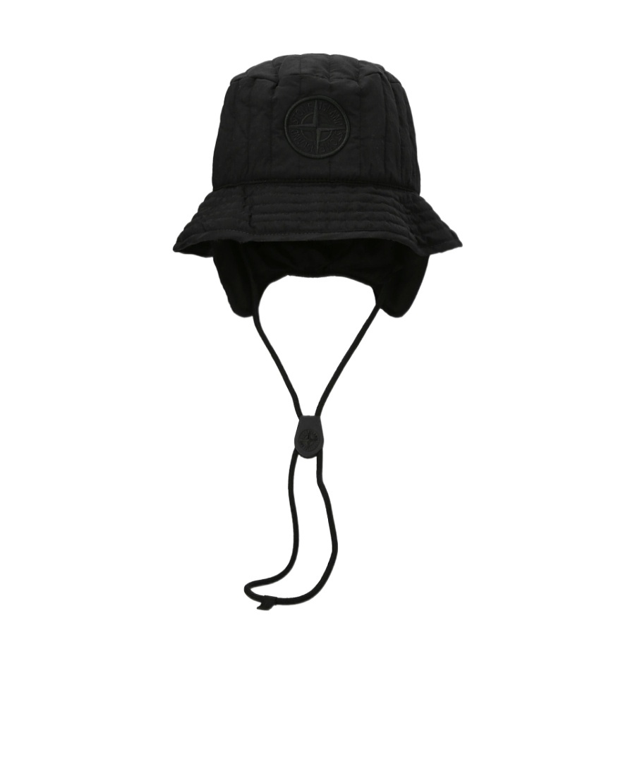 Shop Stone Island Compass Motif Bucket Hat In Black