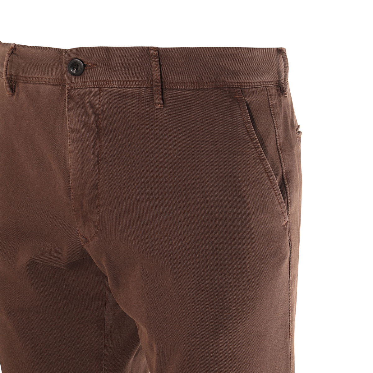 Incotex Slim Fit Trousers In Organic Stretch Tricocell In Brown