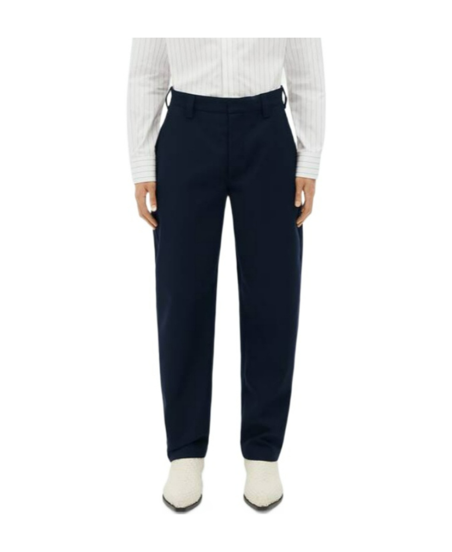 Bottega Veneta Wool Tapered Casual Pants In Black