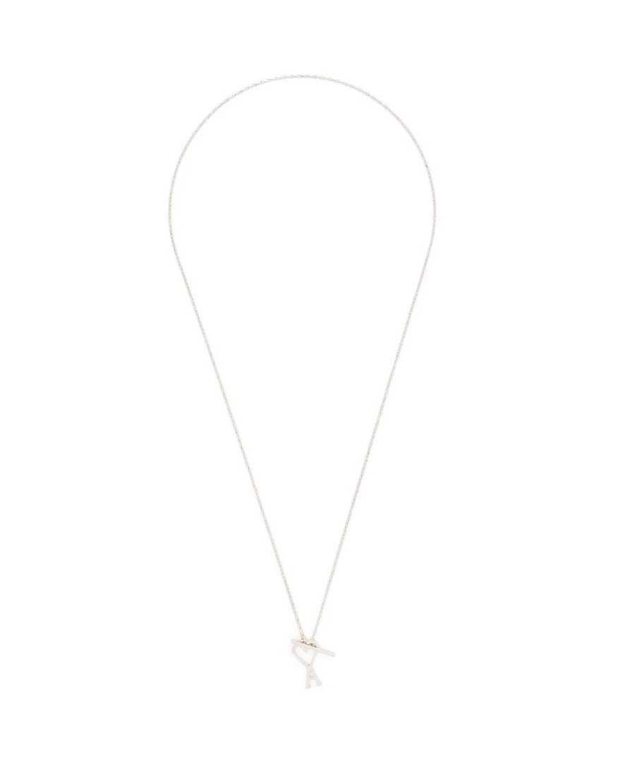 Ami Alexandre Mattiussi Ami De Coeur Chain Necklace In White