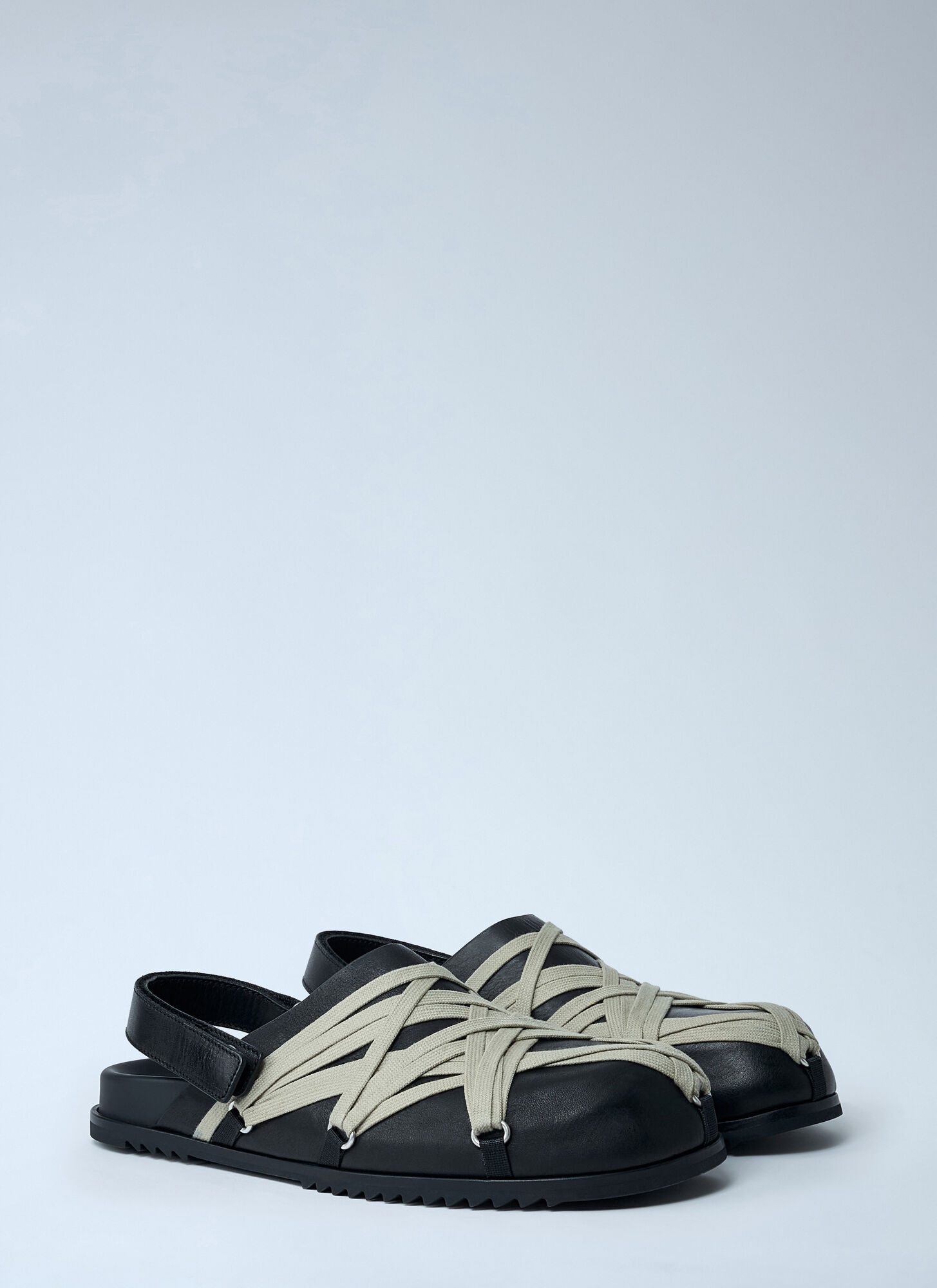 Rick Owens Megalaced Mule Shark Tooth Sole In Black