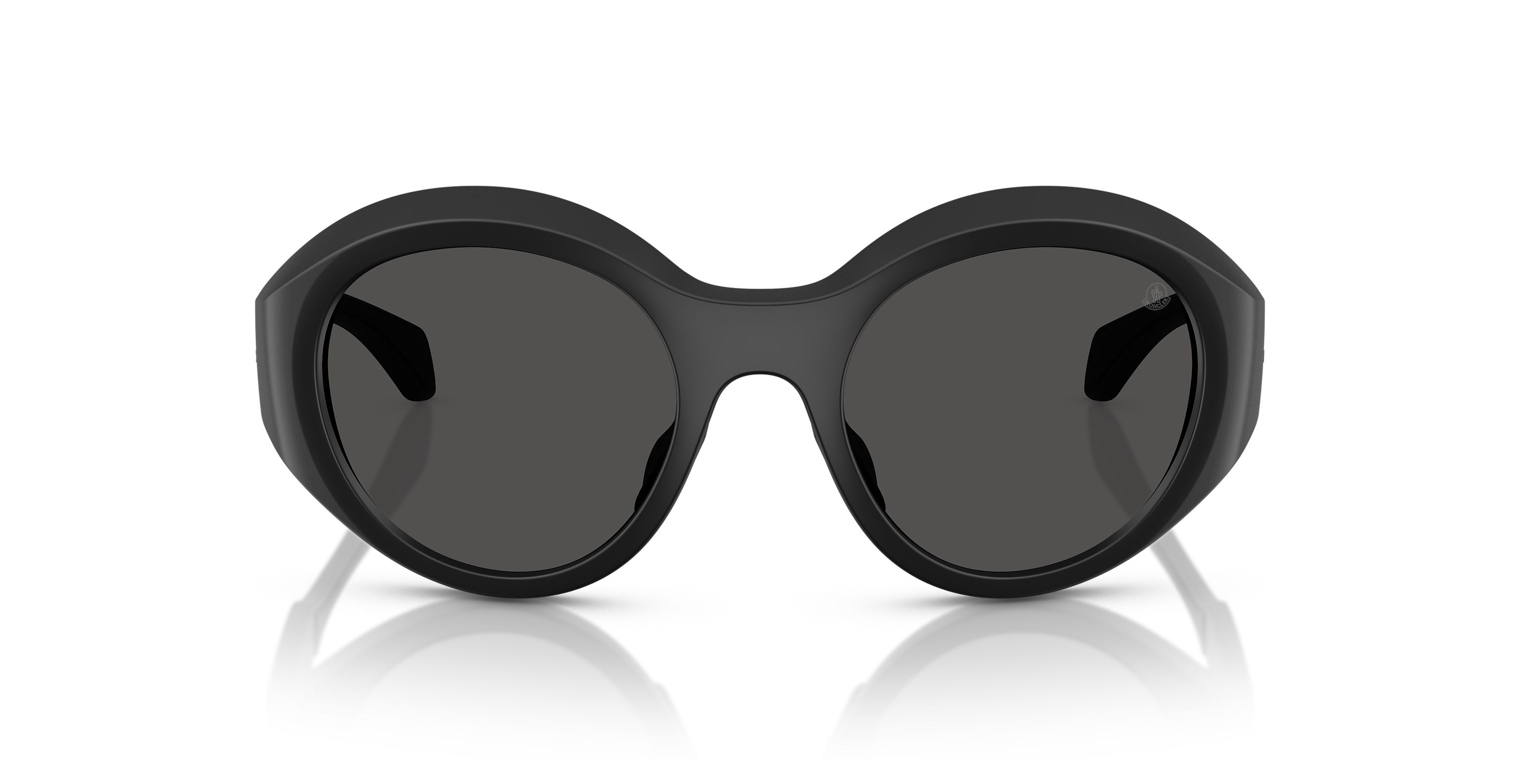 Moncler Womens Me8005 Futuro Round-frame Plastic Sunglasses Black In Black