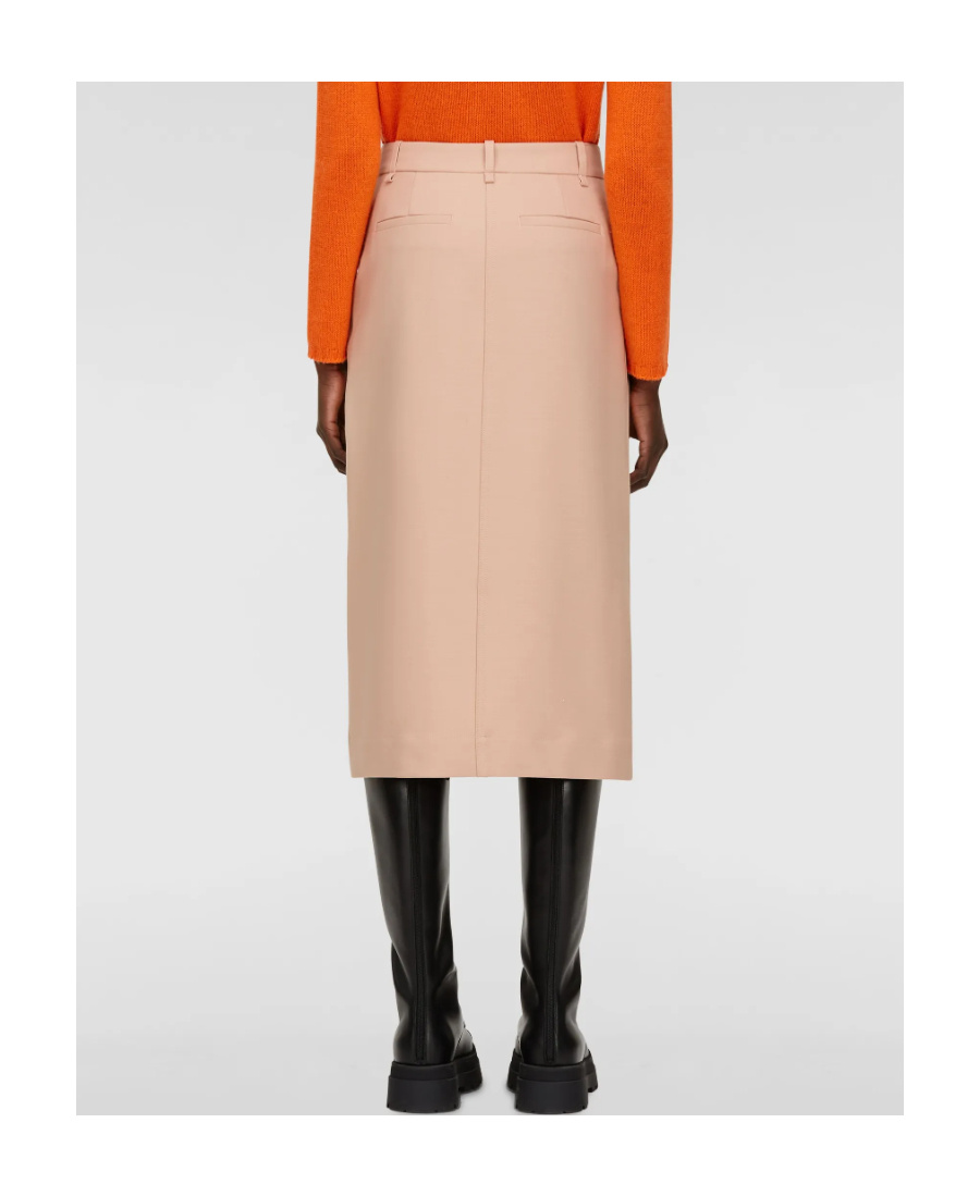 Shop Fabiana Filippi Macramé Midi Skirt In Nude