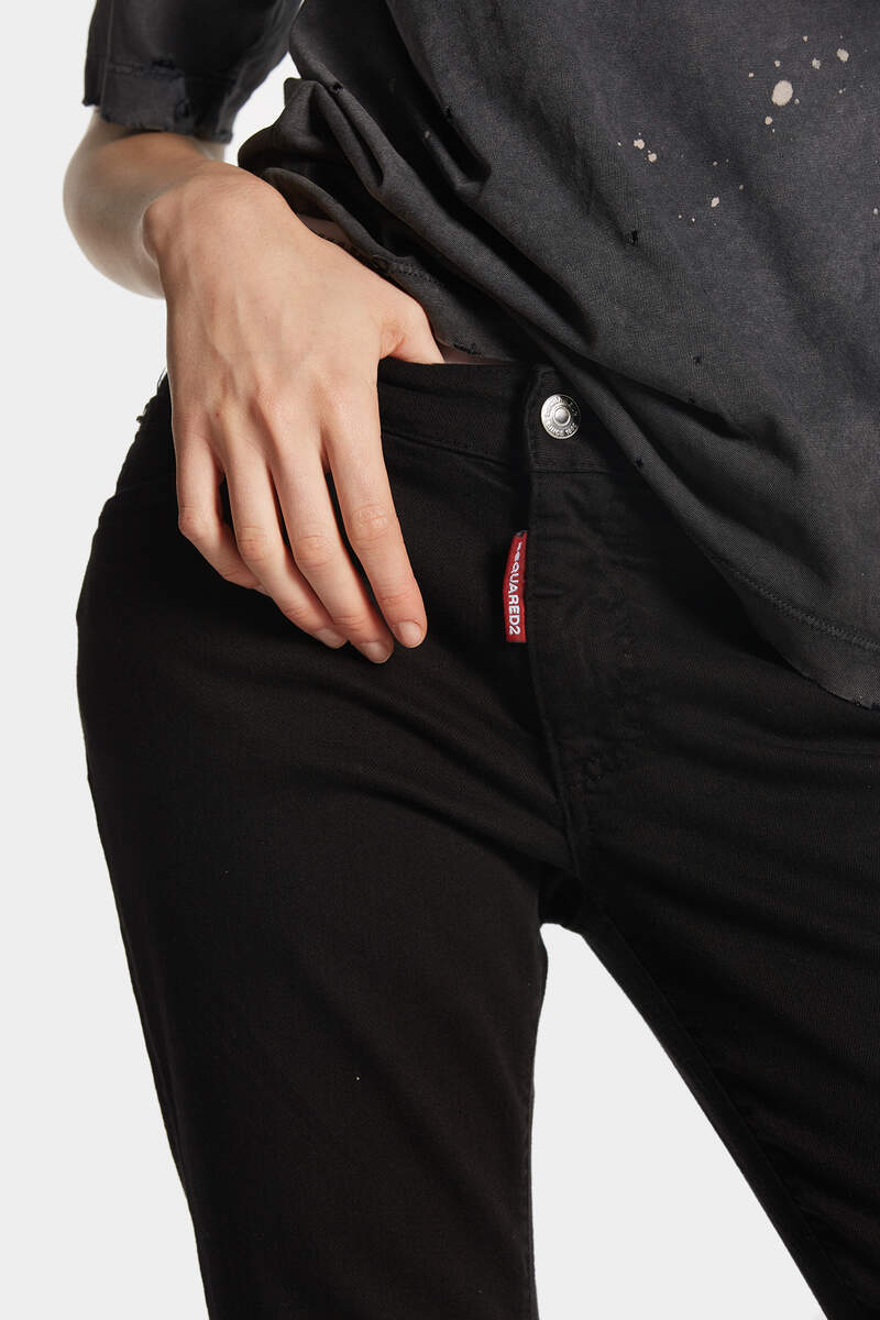 Dsquared2 Mid-rise Flared Jeans In Black