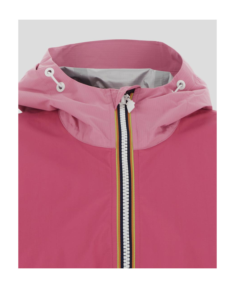K-way Hooded Long-sleeved Casual Jacket In Red