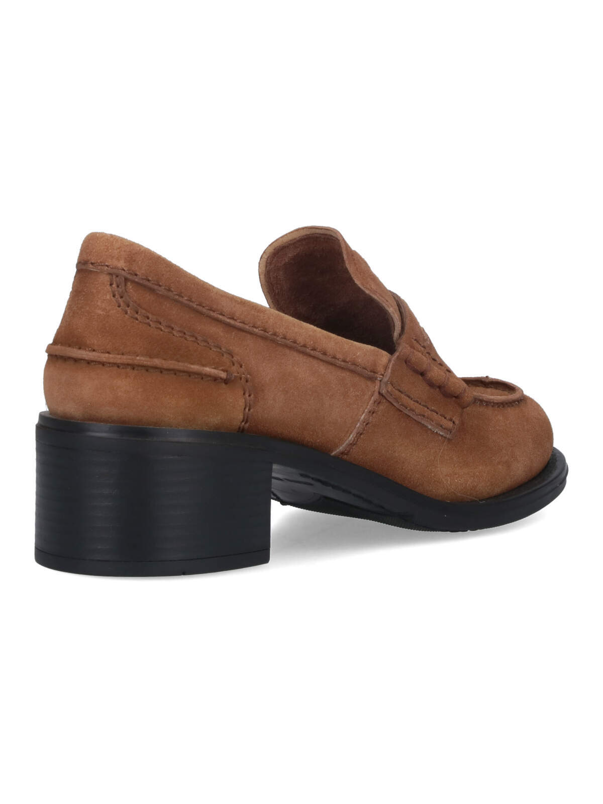 Miu Miu 55mm Block-heel Penny Loafers In Brown