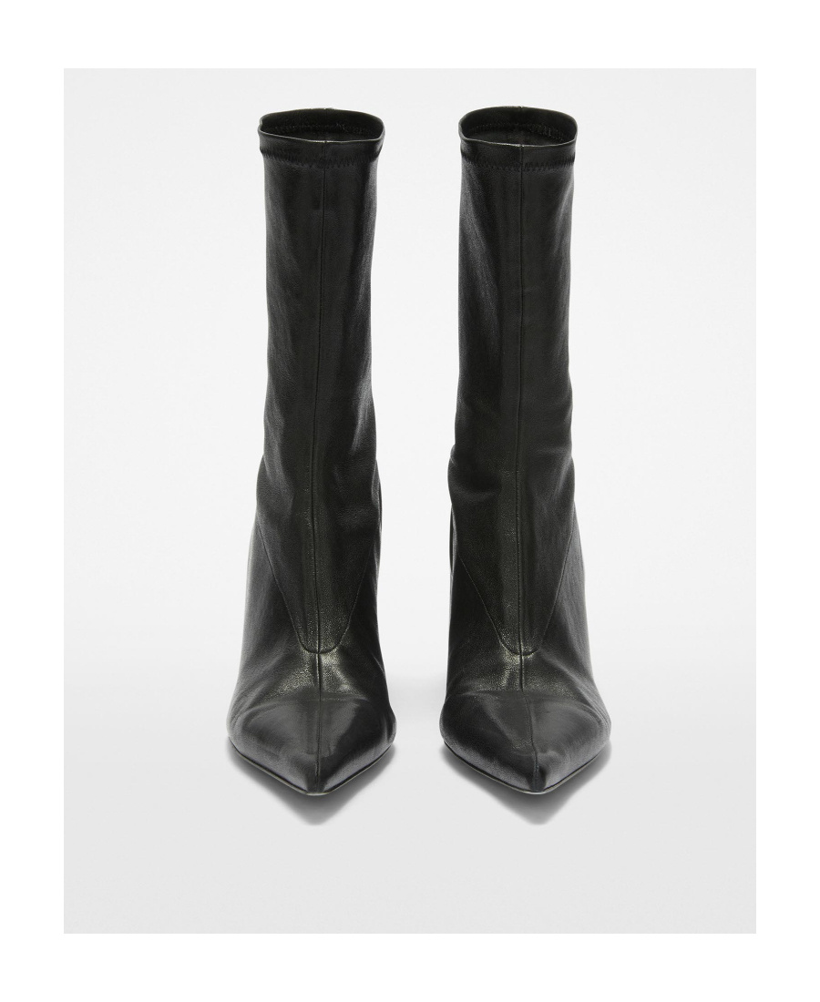 Jil Sander 90mm Pointed-toe Leather Boots In Black