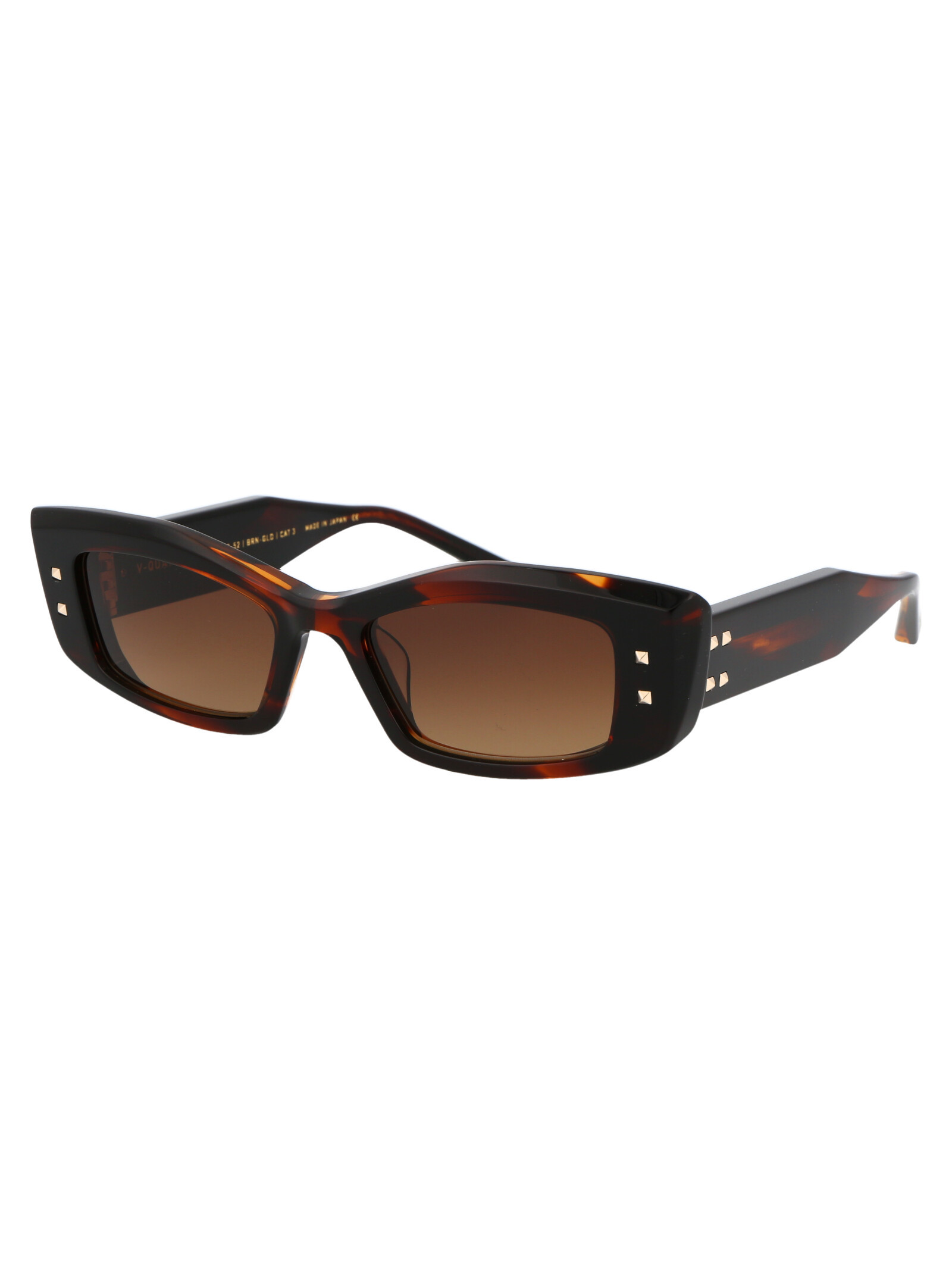Valentino Rectangular Sunglasses In Black