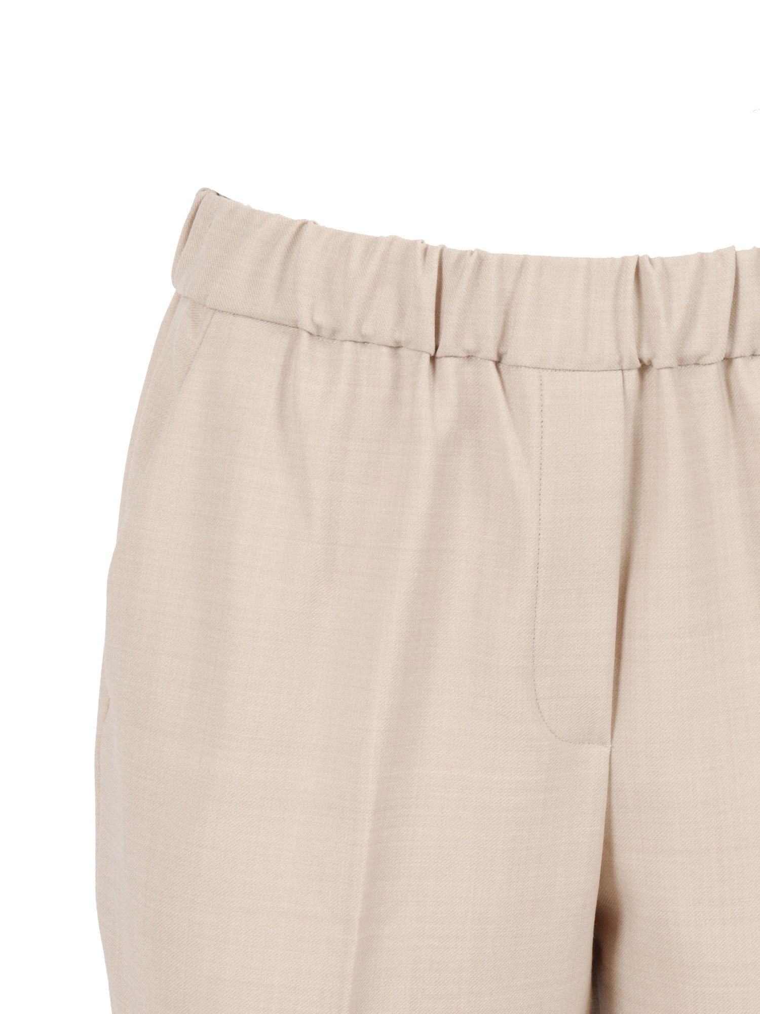 Antonelli Beige Relaxed Fit Trousers With Tailored Silhouette In Brown