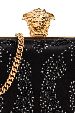 Versace Decorative Clutch In Black
