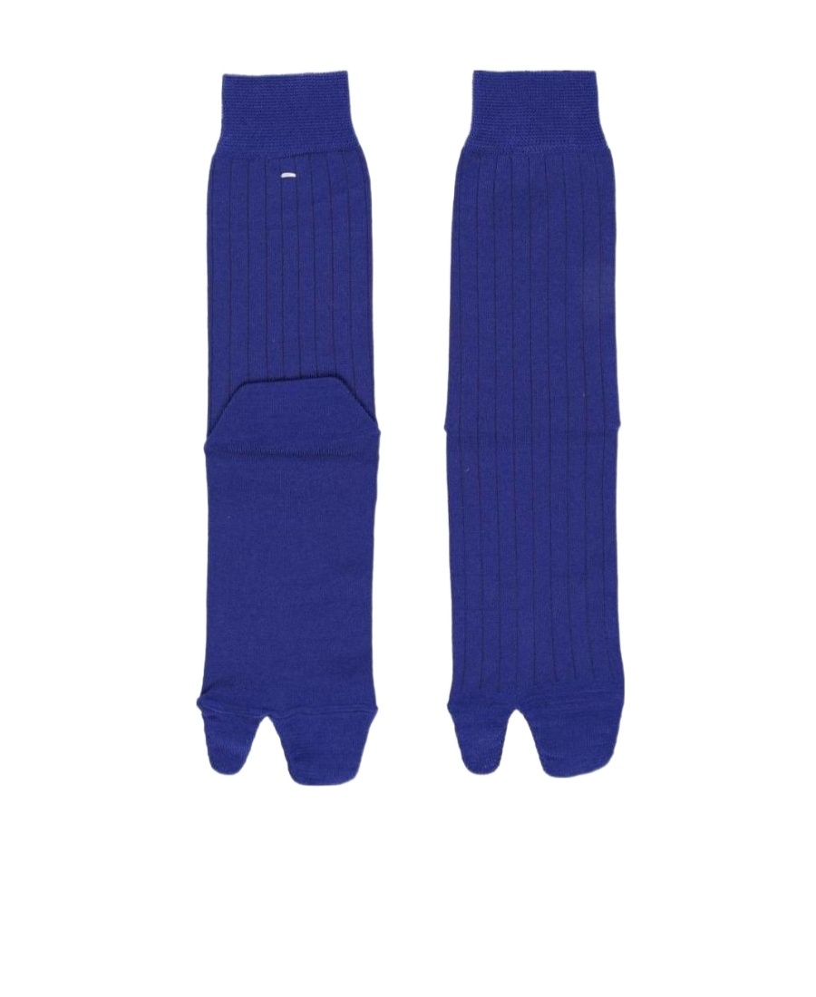 Shop Maison Margiela Tabi Toe Socks In Blue