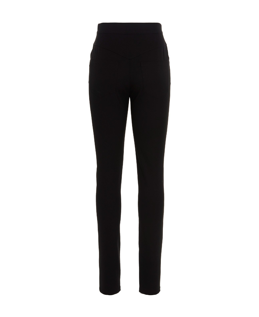 BALMAIN SKINNY CUT BLACK GRAIN DE POUDRE PANTS 