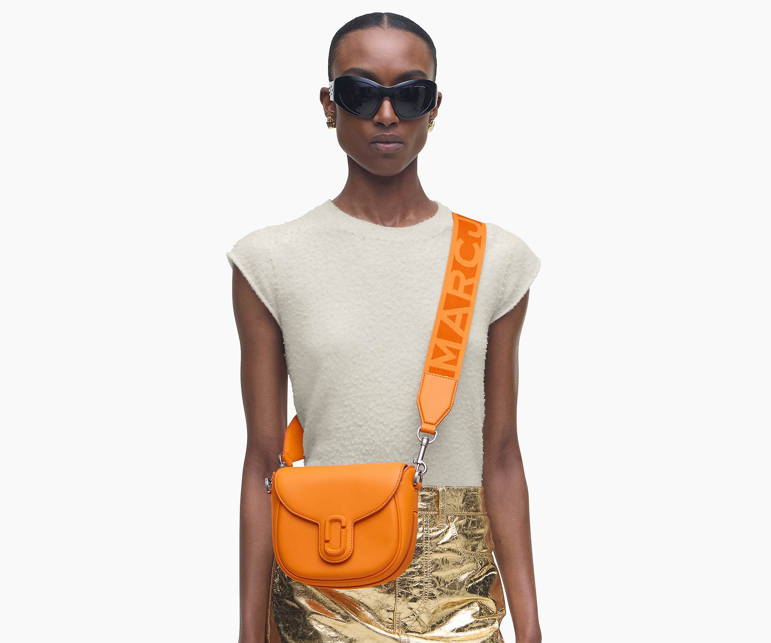 Marc Jacobs The Covered J Marc Saddle Bag In Orange
