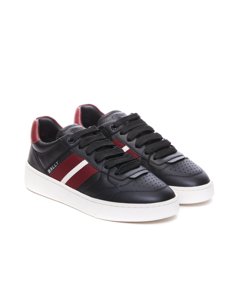 Shop Bally Round-toe Lace-up Sneakers In White