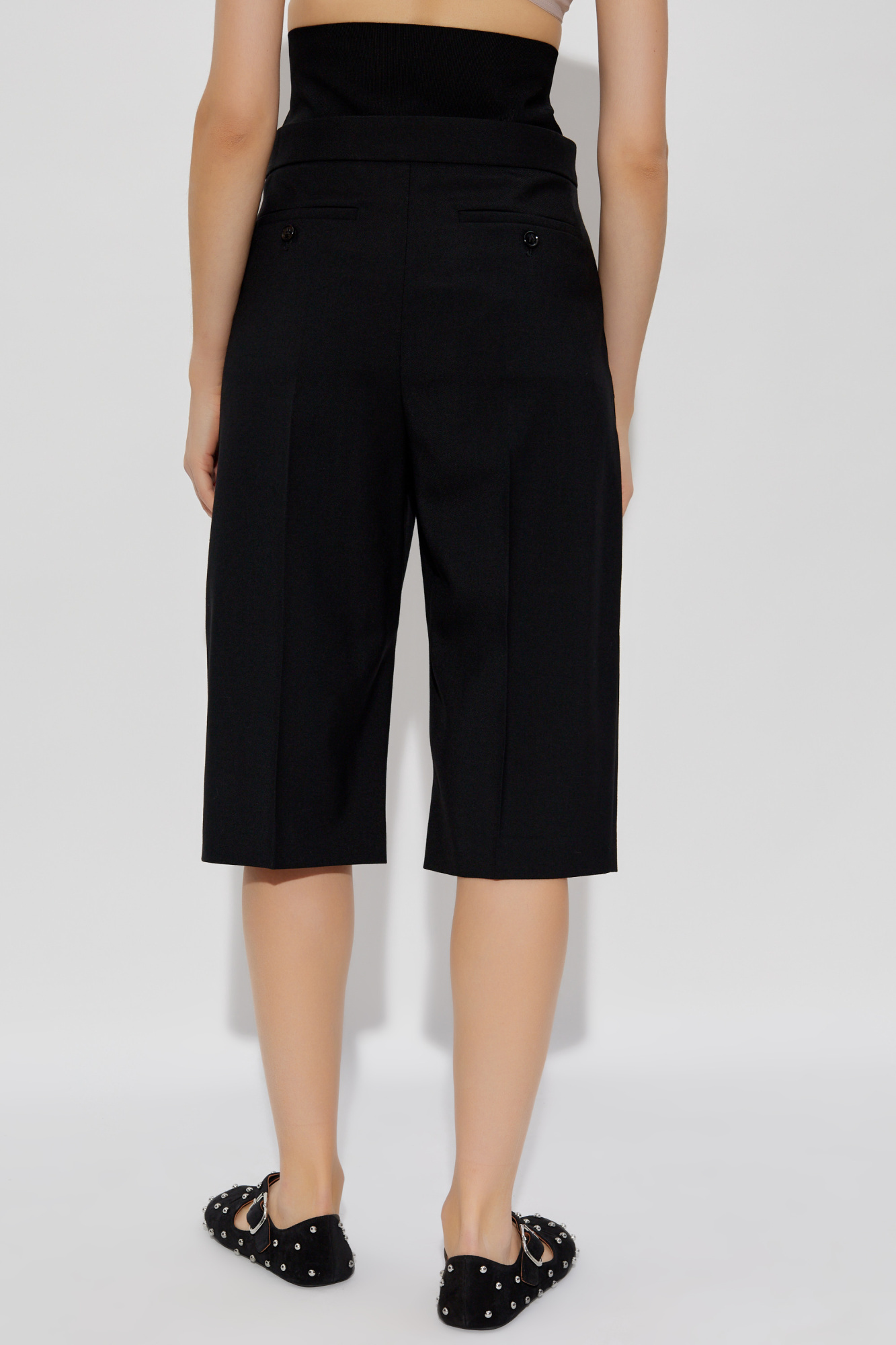 ALAÏA GABARDINE BERMUDA SHORTS