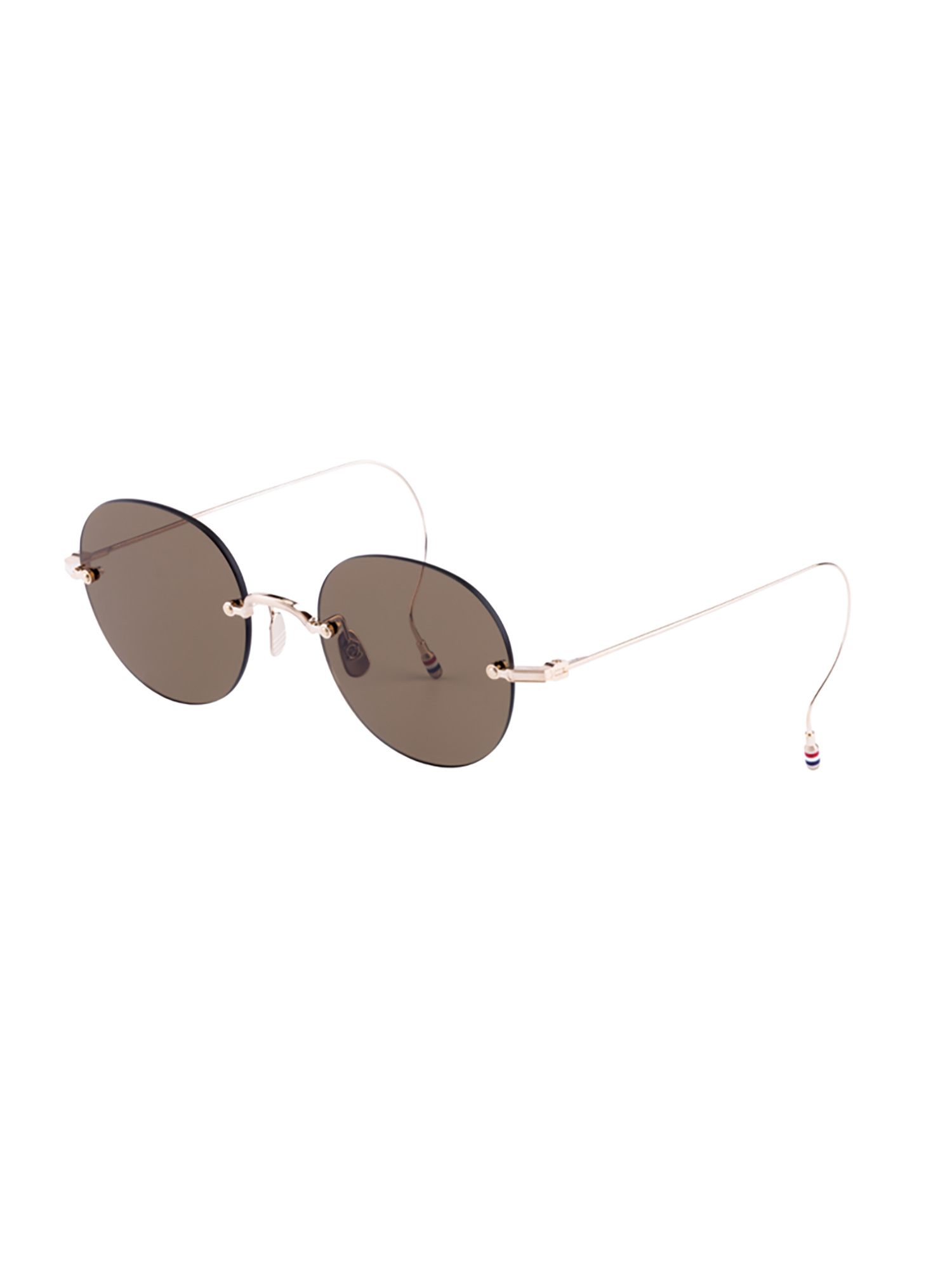 Thom Browne 938a Round-frame Metal Sunglasses In Gray