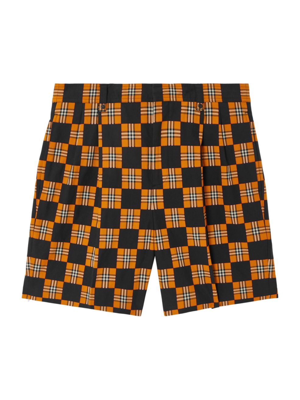 Burberry Checkerboard-print Shorts In Black