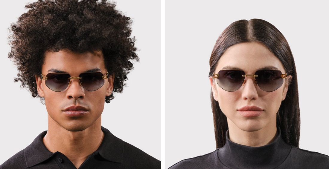 Dita Eyewear Frameless Sunglasses In Gray